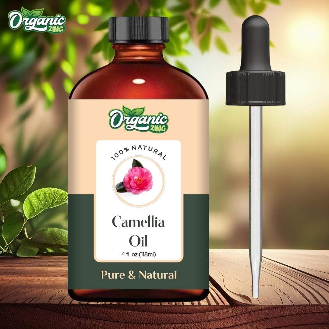 Organic Zing Camellia (Camellia Japonica) Oil | Pure & Natural Carrier Oil for Skincare, Hair Care & Massage - AB Mystery