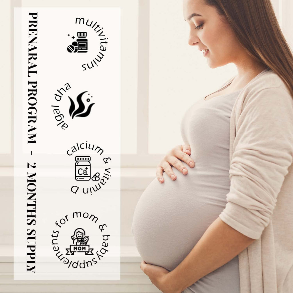 MEG+ Prenatal Supplement DHA Calcium Vitamin | 2-Month Supply 180 Counts |Omega-3 DHA Algal MEG+