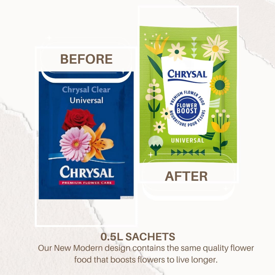 Chrysal Clear Flower Food Packets – Single Packet – Flower Arrangements & Bouquets – Floral Supplies - AB Mystery