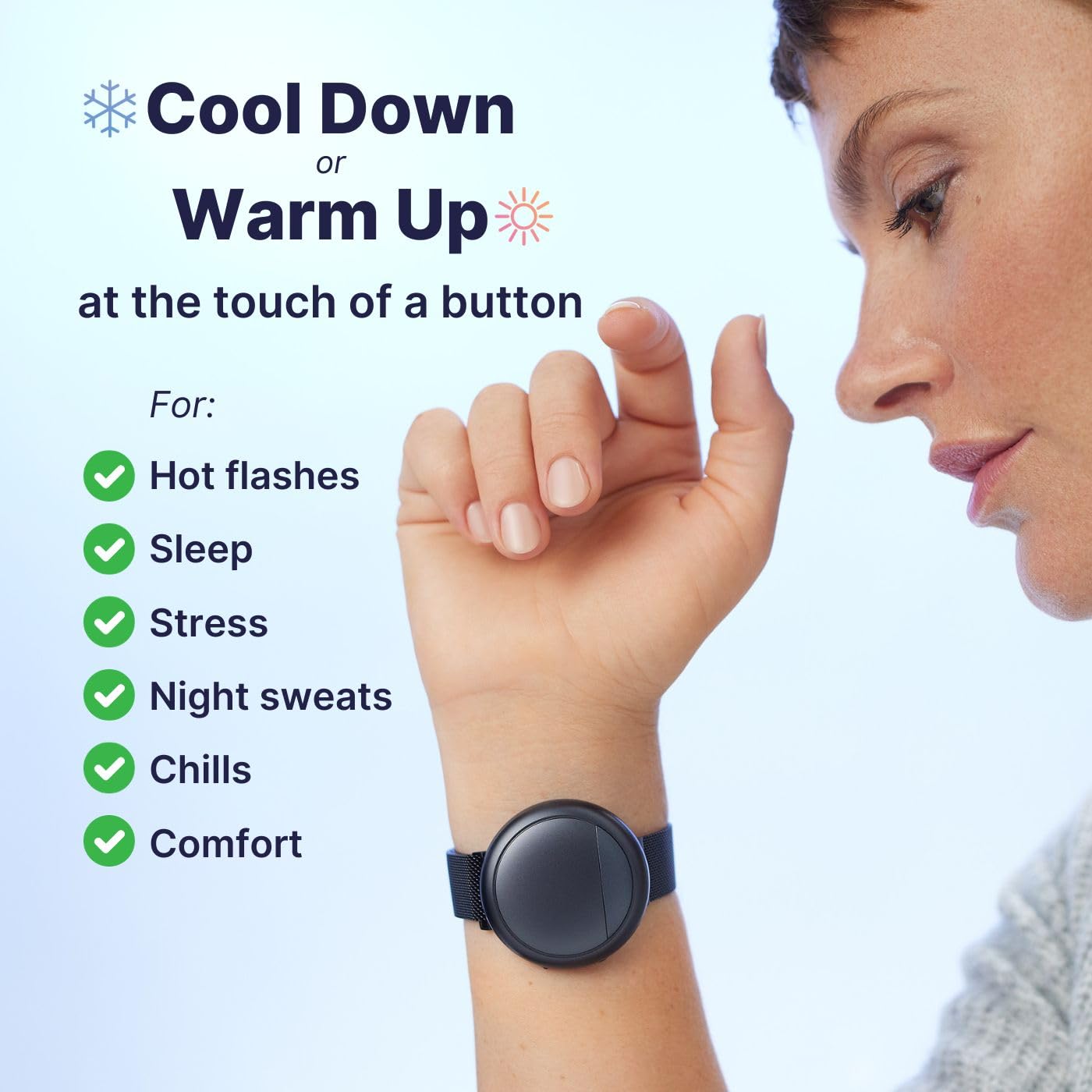 Embr Wave Cooling and Warming Wristband - Personalized Thermal Relief - Manage Hot Flashes, Night Sweats - AB Mystery