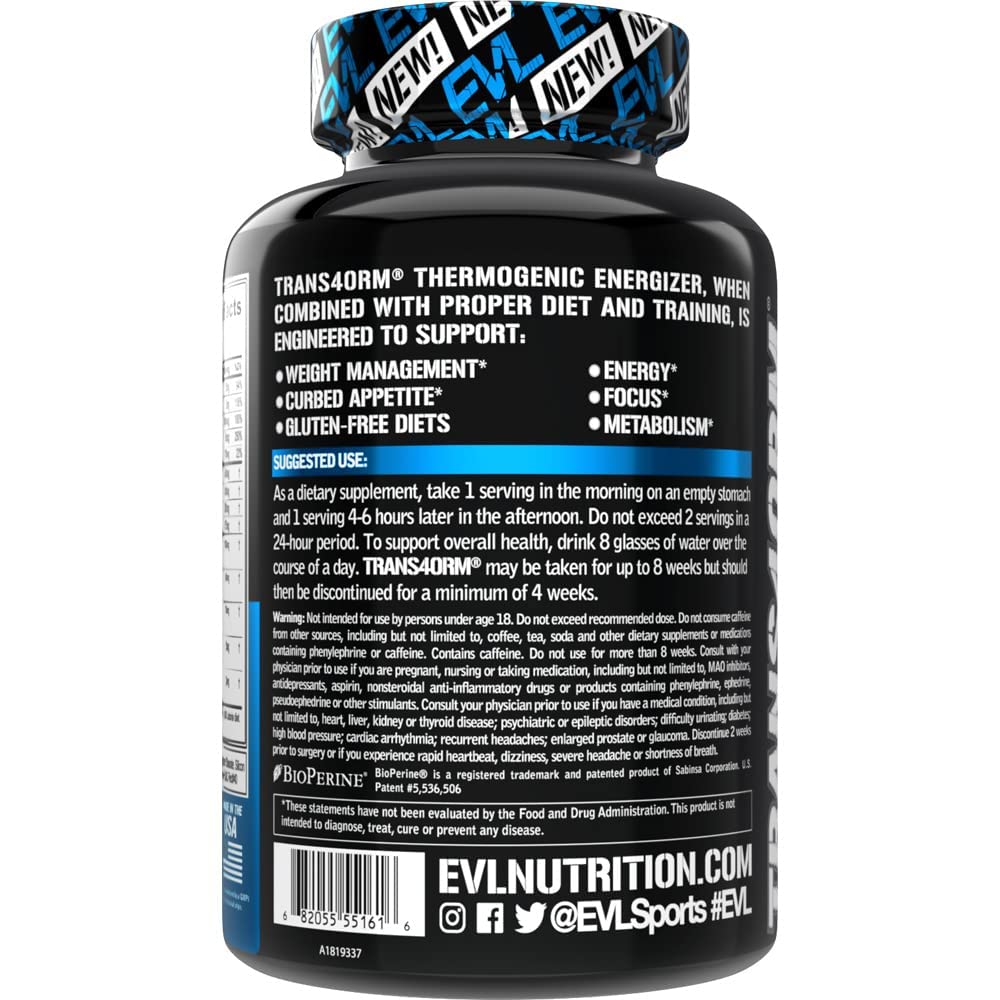 EVL Thermogenic Fat Burner Support - Fast Acting Weight Loss Energy and Appetite - AB Mystery