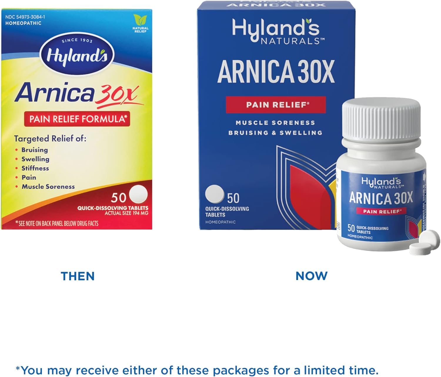 Hyland's Naturals Arnica Montana 30x Tablets, Natural Relief of Bruises, Swelling & Muscle Soreness - AB Mystery