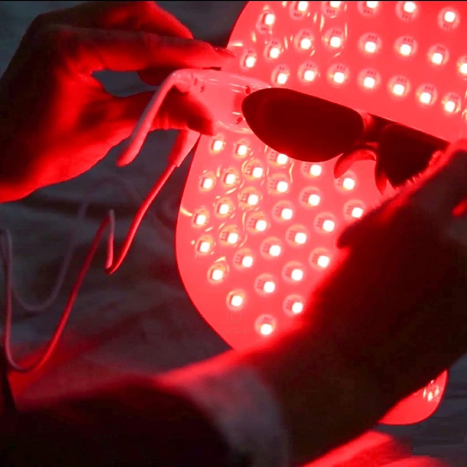 Lyte Wireless LED Light Therapy Mask Red Blue Amber 3 Color Light Weight| Includes Power - AB Mystery