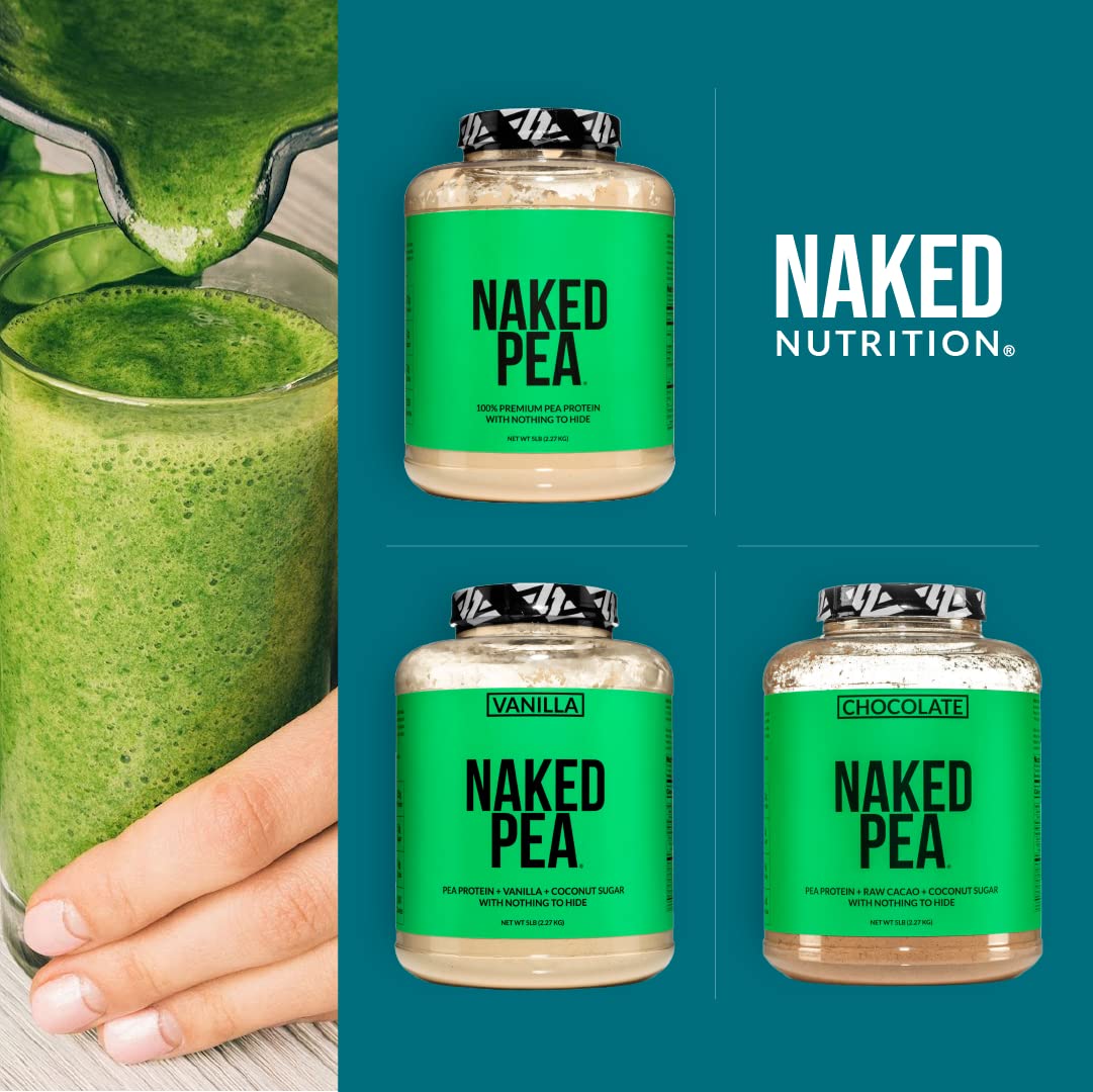 NAKED Pea - 5LB 100% Pea Protein Powder from North American Farms - Unflavored - AB Mystery
