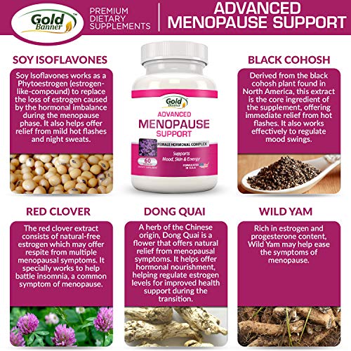 Advanced Menopause Support - Natural Female Hormonal Complex for Hot Flashes, Mood Swings - AB Mystery