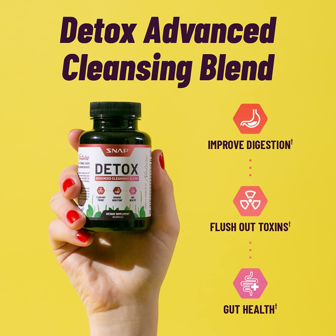 Snap Supplements Detox Cleanse Capsules - Advanced Blend for Full Body Detox & Cleans - AB Mystery