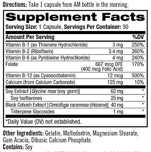 Natrol Complete Balance A.M./P.M. Capsules for Menopause Relief, Helps Relieve Hot Flashes and Night Sweats - AB Mystery