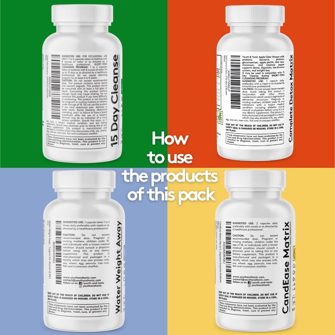 Youth & Tonic Complete Body Detox for Cleanse, Normal Acidity Gut Level and Water - AB Mystery