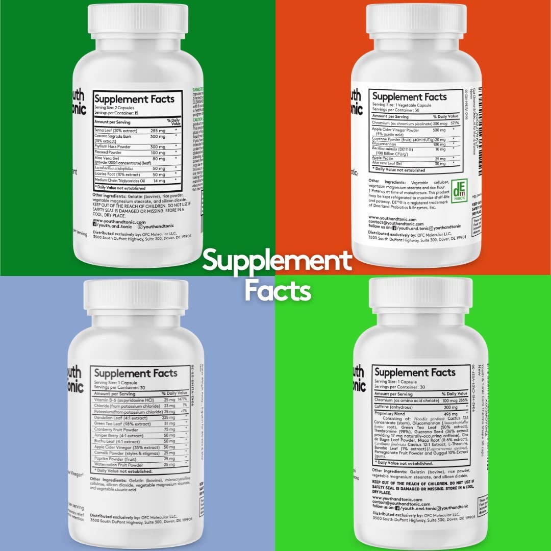 Youth & Tonic CortiThermo Shape Detox Cleanse Kick Off Weight Management - 120 Pills - AB Mystery