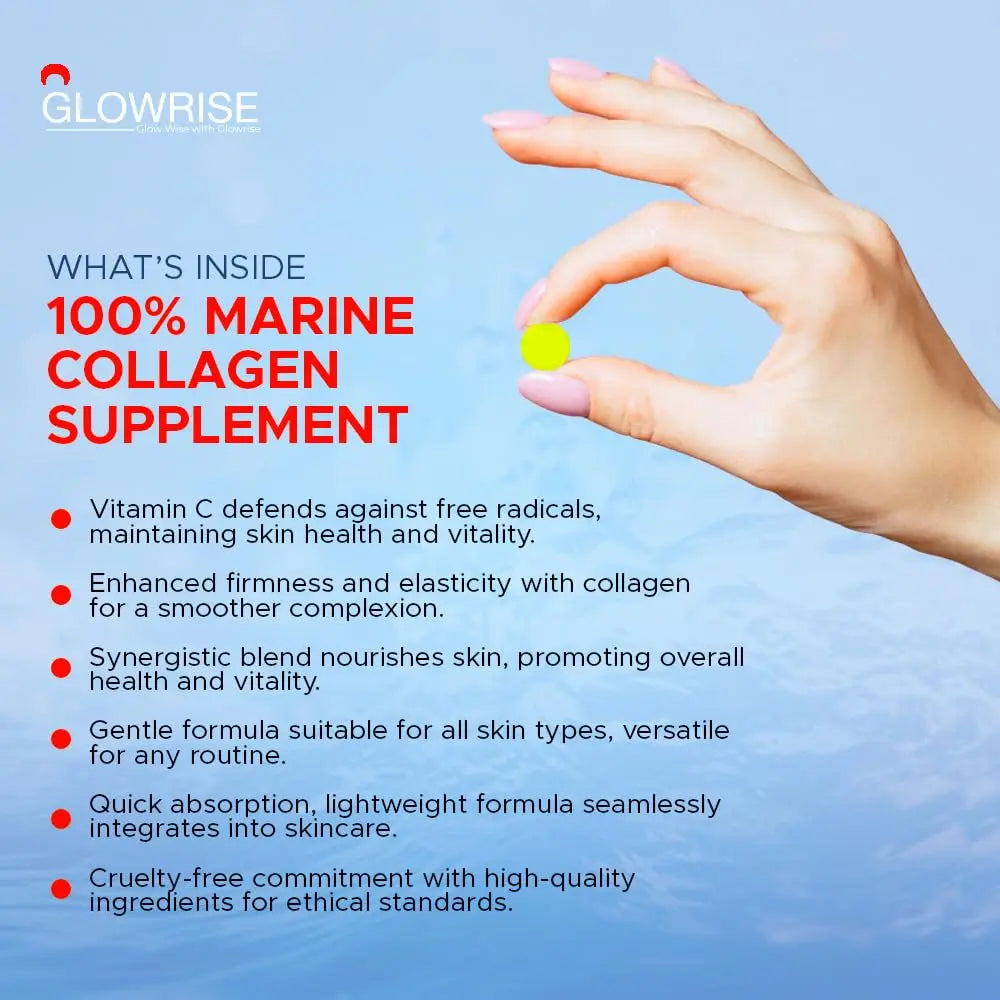 Pure Marine Collagen 120 Tablets 1400mg - Premium Blend with Hyaluronic Acid, Biotin, Vitamin C & E - AB Mystery
