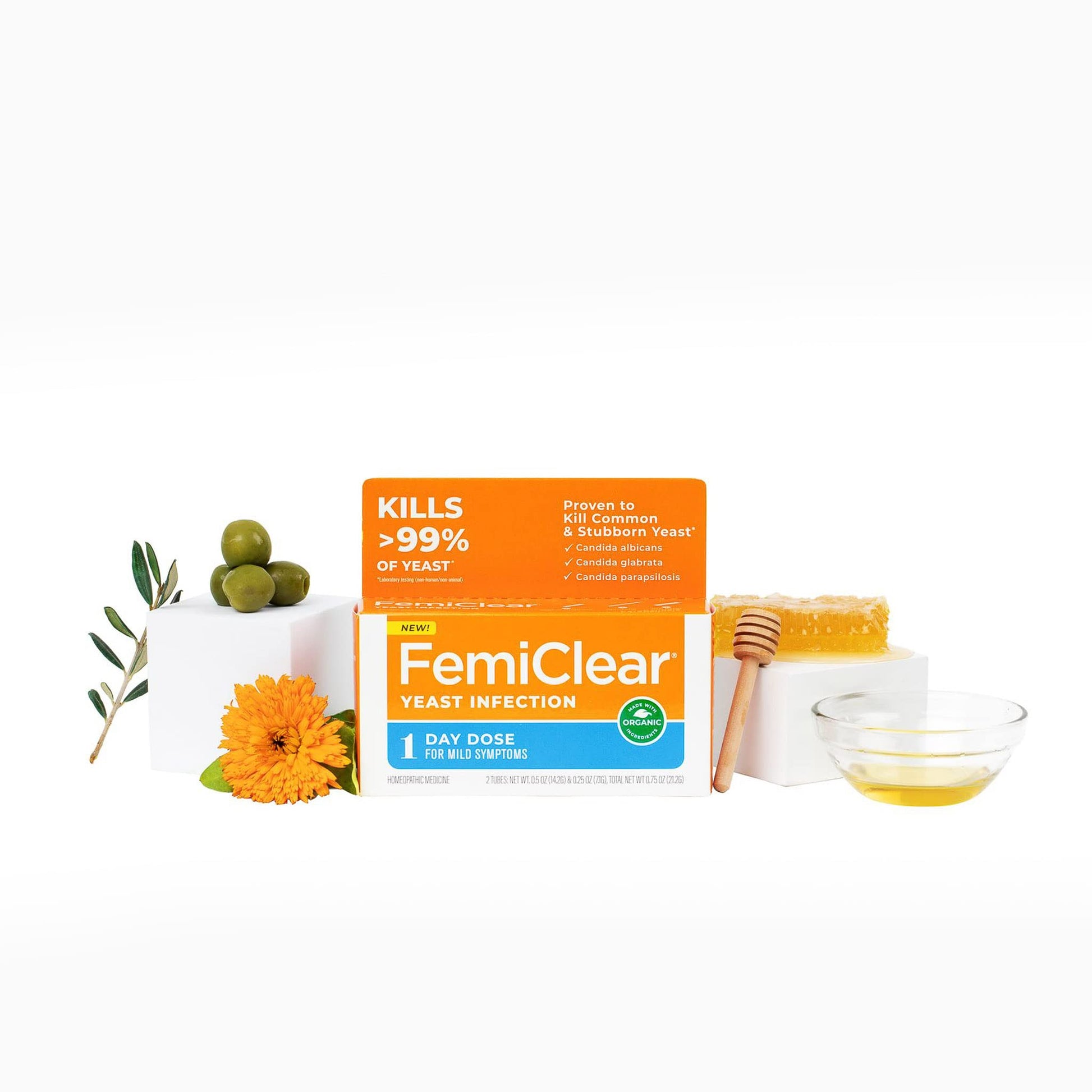 FemiClear 1-Day Dose Yeast Infection | Yeast Infection Relief | Homeopathic Solution - AB Mystery