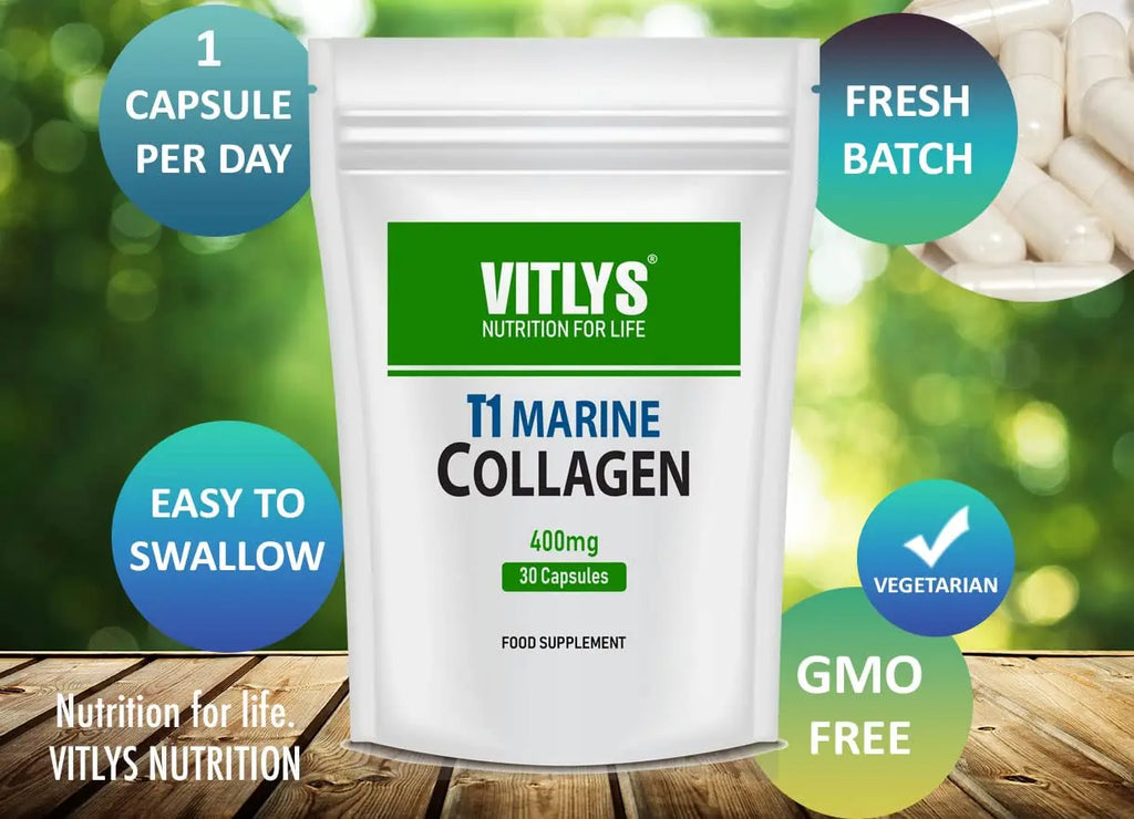 Optimum Marine Collagen 30 Capsules - 1 Month Supply - One Per Day Hydrolysed Collagen - AB Mystery