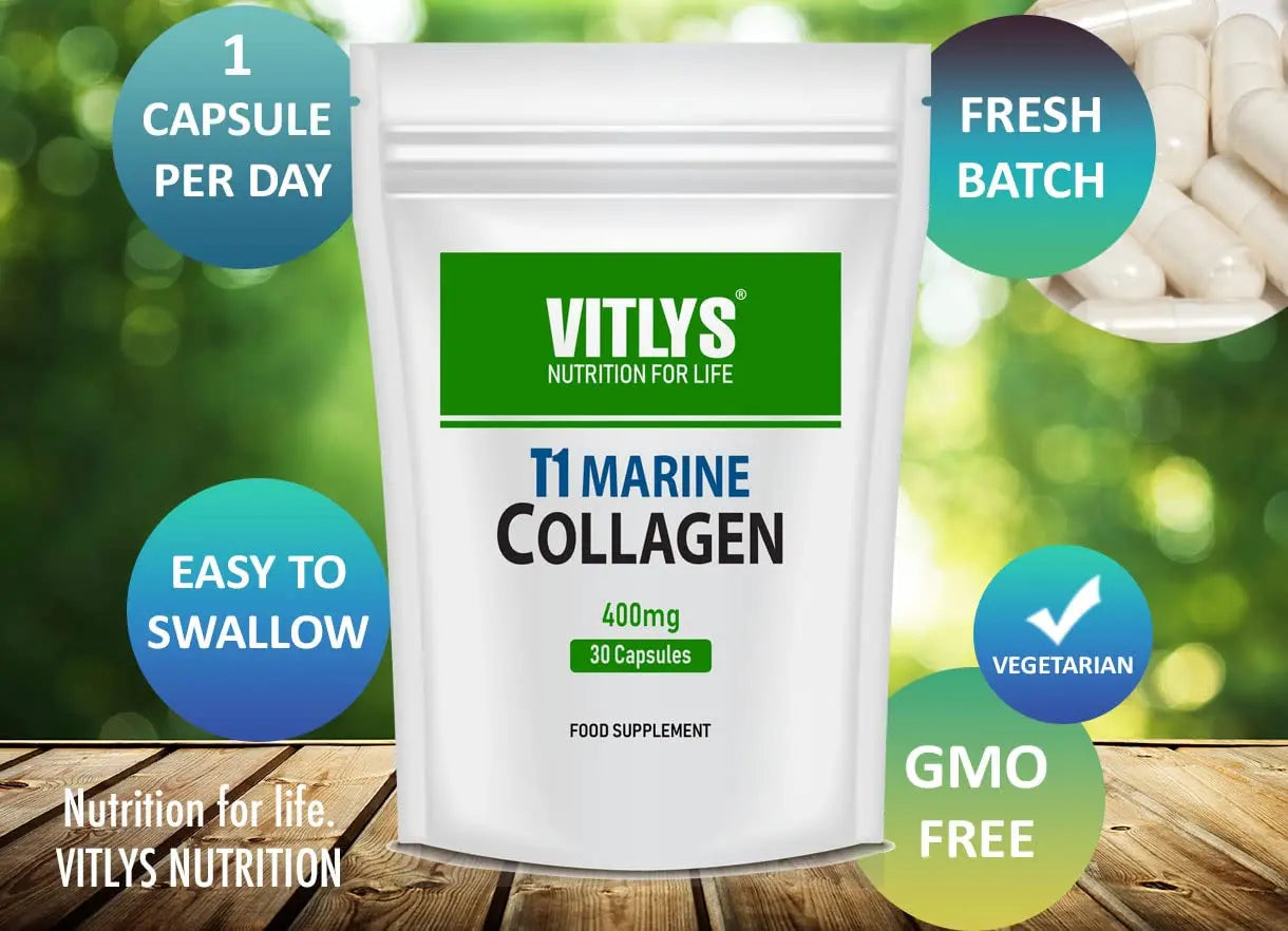 Optimum Marine Collagen 30 Capsules - 1 Month Supply - One Per Day Hydrolysed Collagen - AB Mystery