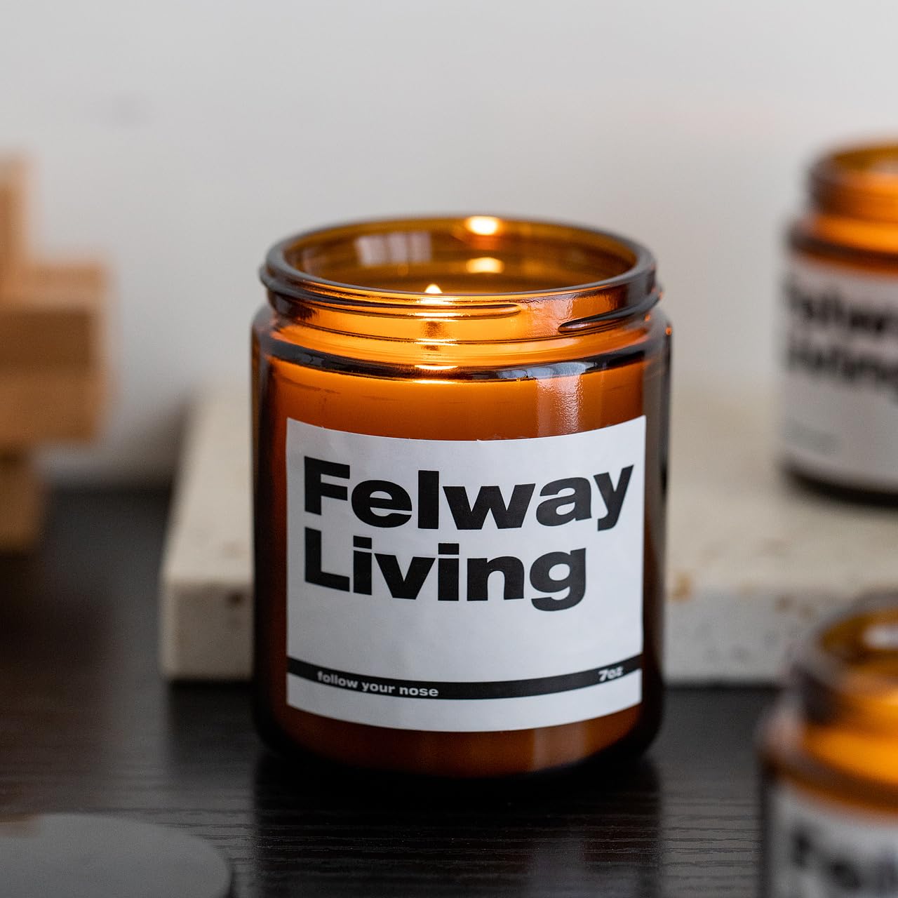 FELWAY Vanilla Scented Candle, Organic Soy Candle for Home Scented, 7 oz Long Lasting, Gift for Women's - AB Mystery