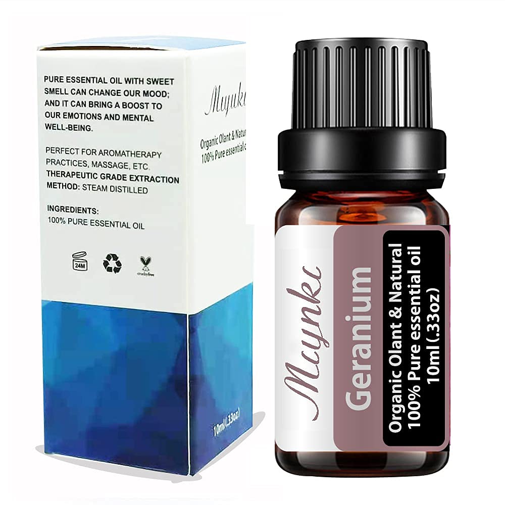 Geranium Essential Oil for Diffuser for Home Kids Women Candle Soap Making DIY -10ml - AB Mystery