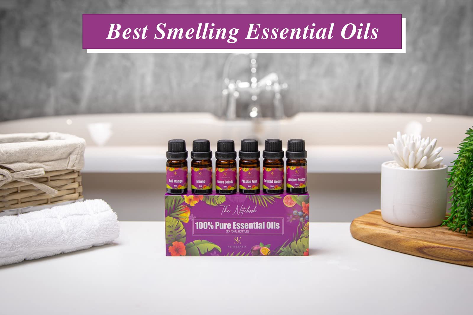 Simplistic Elegance Essential Oils Set - Top 6 Natural Aromatherapy Oils for Diffusers Humidifier Massage - AB Mystery