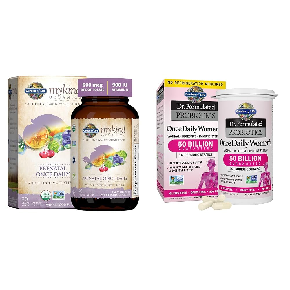 Garden of Life Organics Prenatal Vitamin: Folate for Energy & Healthy Fetal Development &, Dr. Formulated