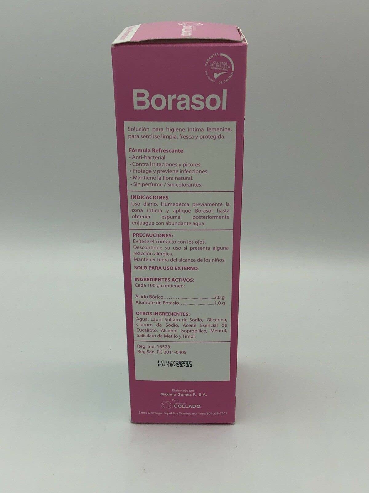 JEANNETTE Borasol Liquid Antiseptic Refreshing Femenine Wash 8 FL. Oz. (240ml) - AB Mystery