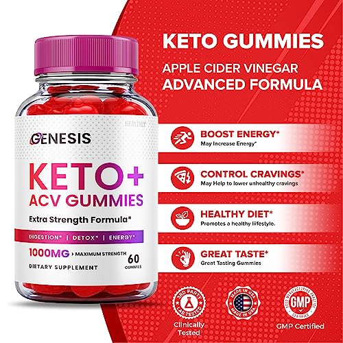 (2 Pack) Genesis Keto Gummies - Genesis Keto ACV Gummies Advanced Weight Apple