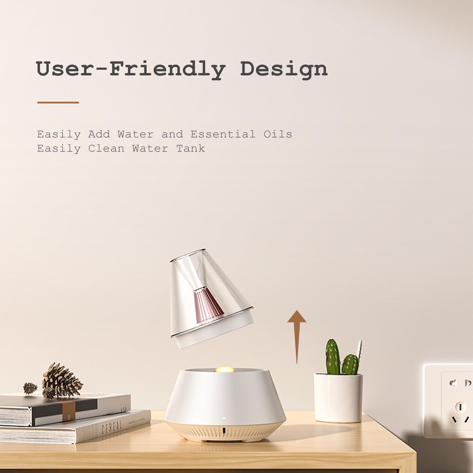 TriPro Essential Oils Aroma Diffuser,Portable Humidifier with Cool Mist and Warm Light Effect,Remote Control - AB Mystery