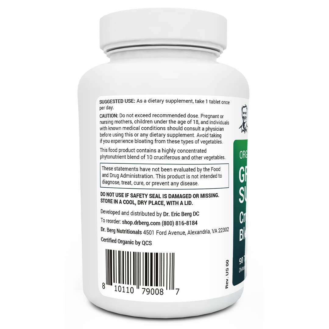 Dr. Berg's Greens Superfood Cruciferous Vegetable Tablets - Vegetable Supplements - AB Mystery