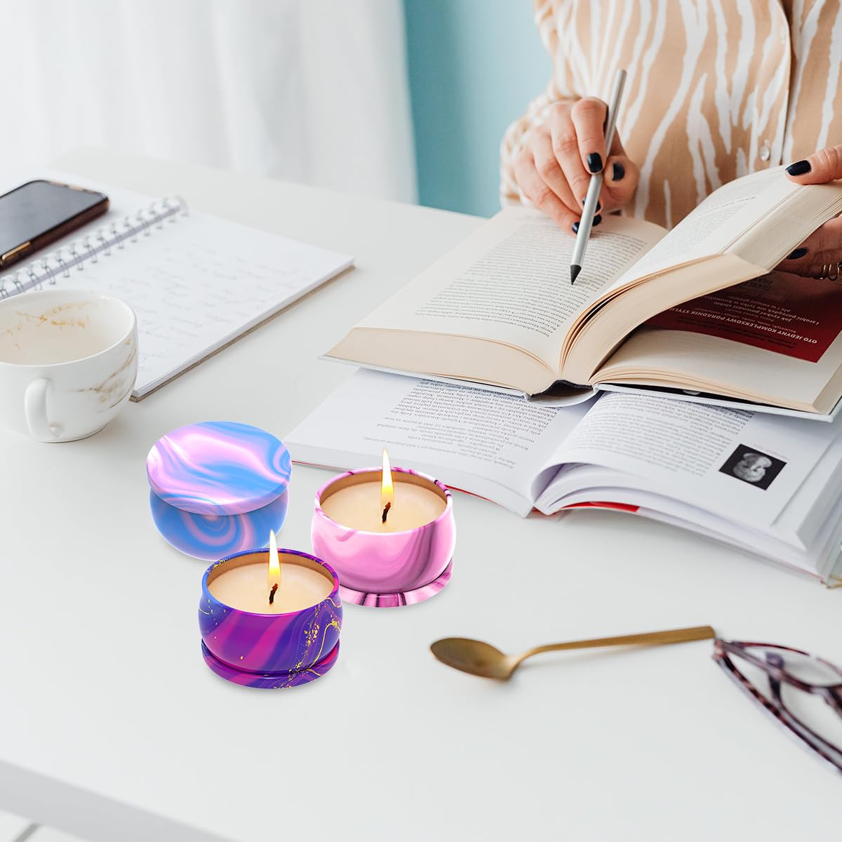 Scented Candles Set of 3, Aromatherapy Candle Set, Home Scented Candles for Winter, Holiday - AB Mystery