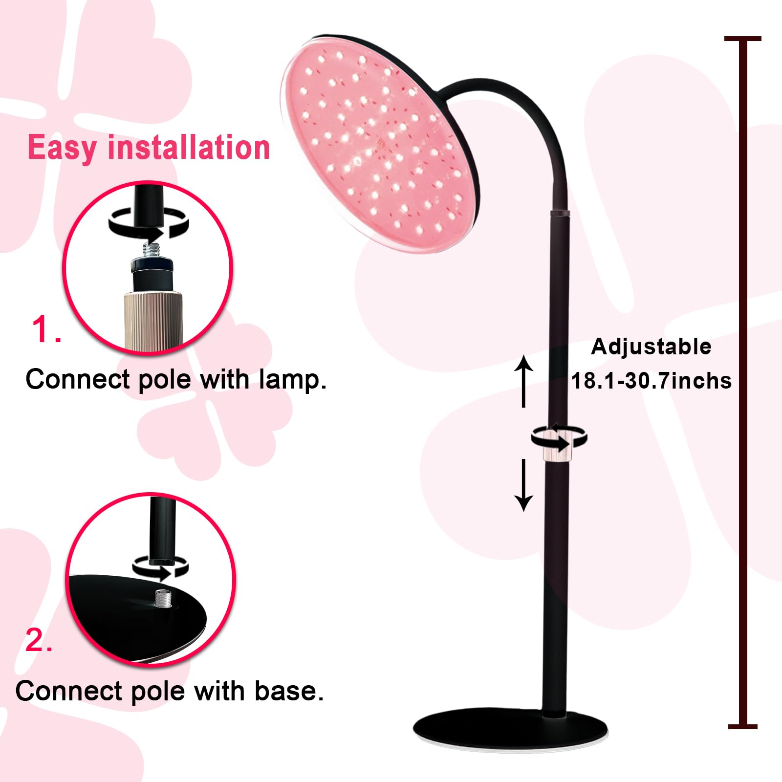 Akarishin Red Light Therapy Lamp - Boost Skin Vitality and Ease Muscle Soreness with Adjustable Stand - AB Mystery