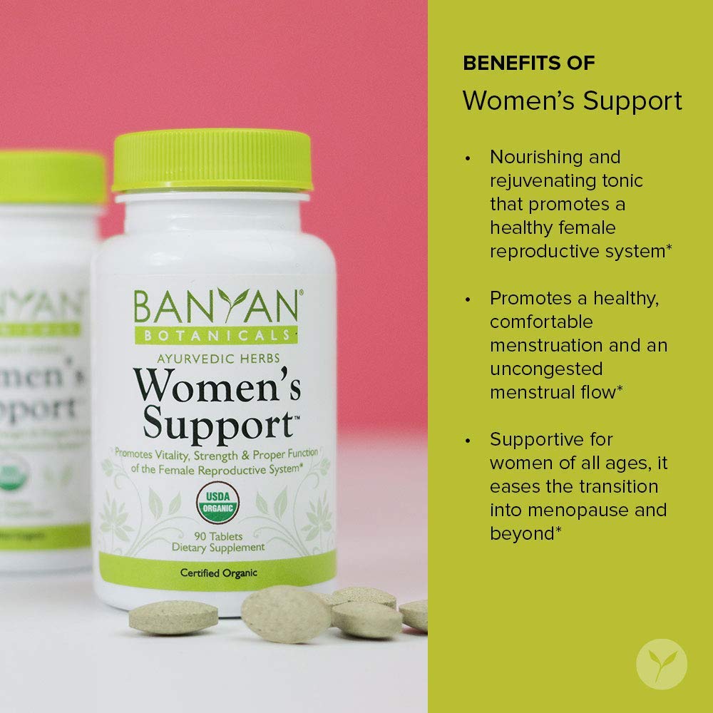 Banyan Botanicals Women’s Support – Organic Herbal Tablets – Promotes a Healthy Female Reproductive - AB Mystery
