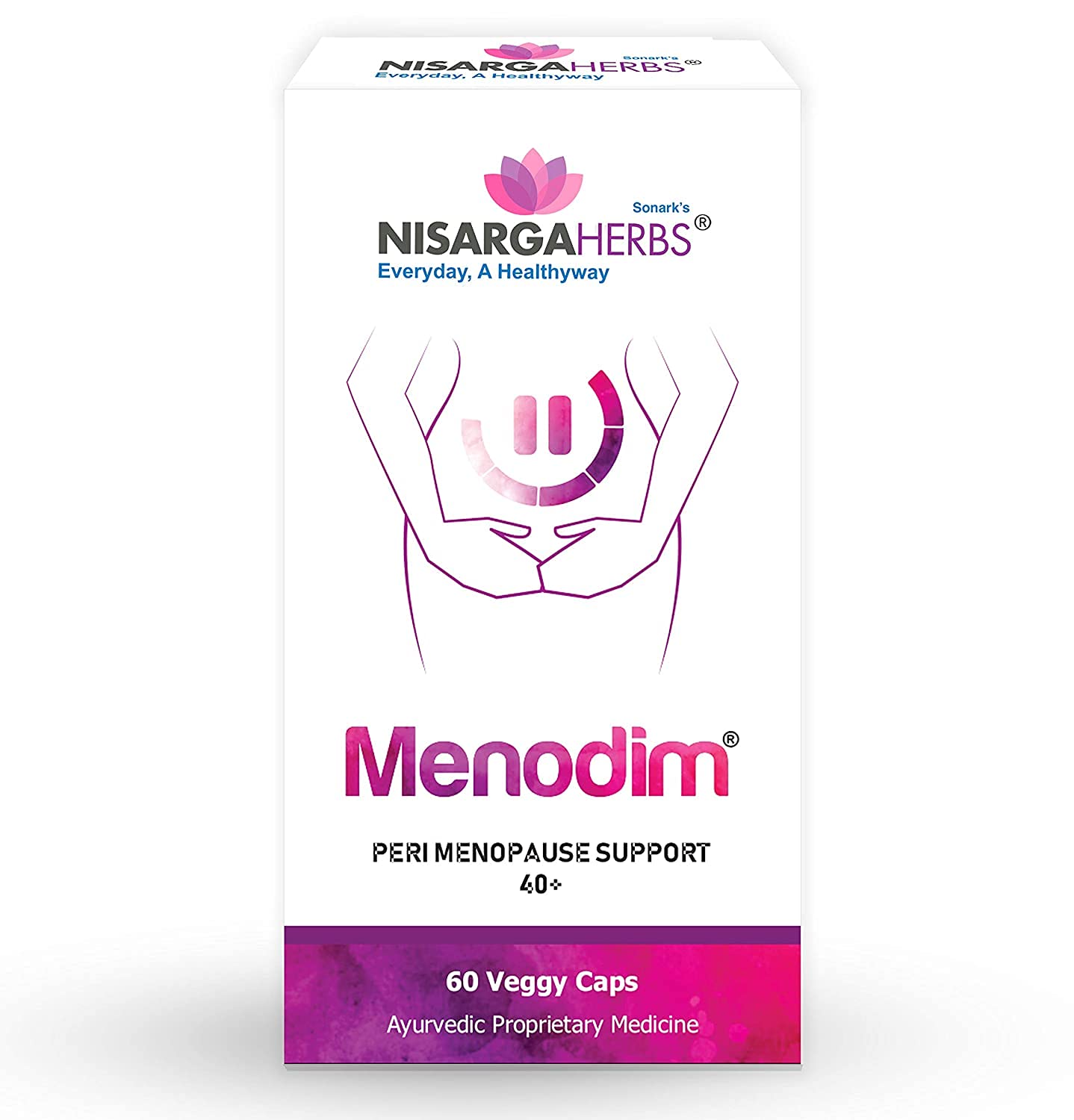 Ifra Nisarga Herbs Menodim, for Pre-Menopause Relief, Fatigue & Functional Imbalance Support - AB Mystery