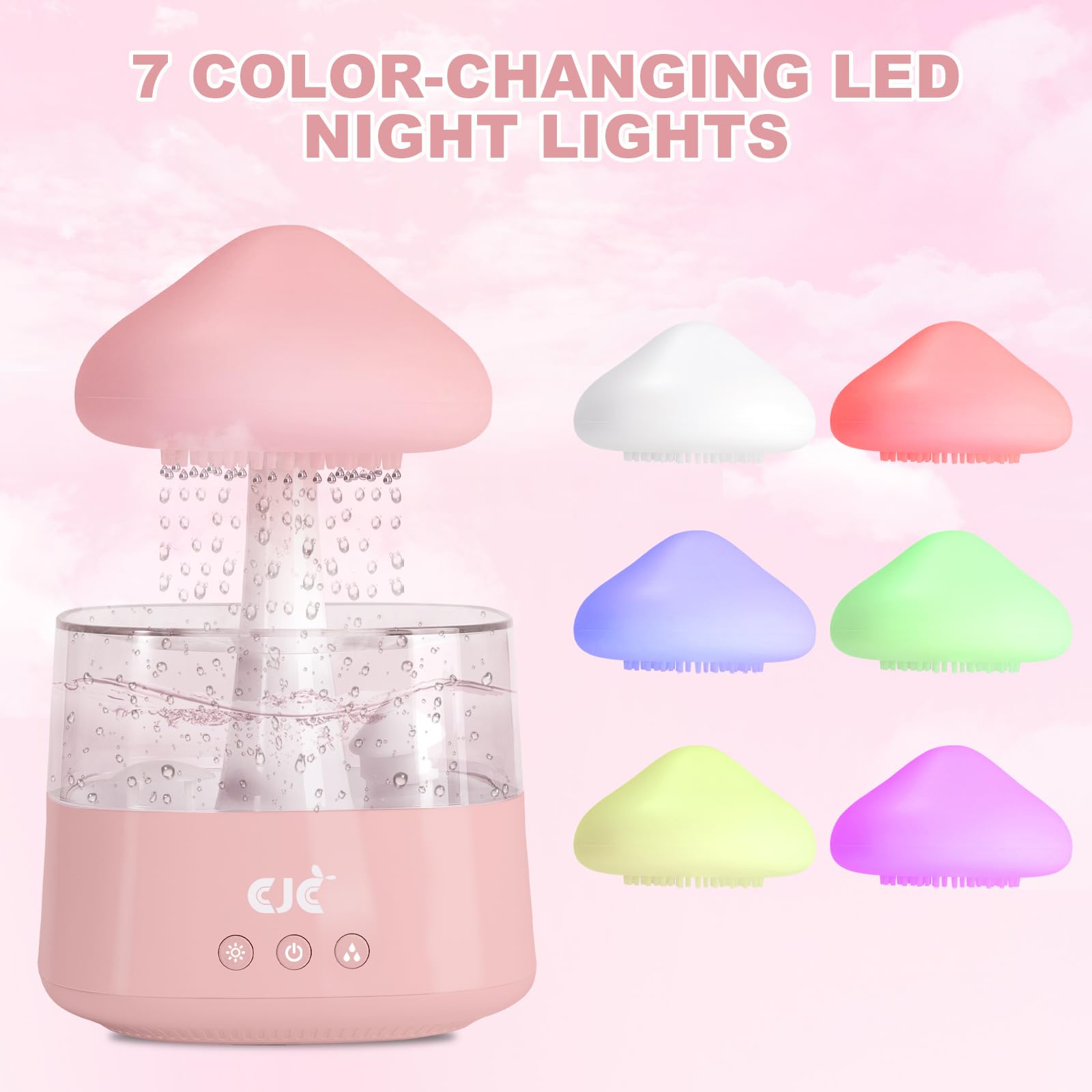 Humidifiers for Bedroom, 7 Color-Changing Led Night Lights, Aromatherapy Essential Oil - AB Mystery