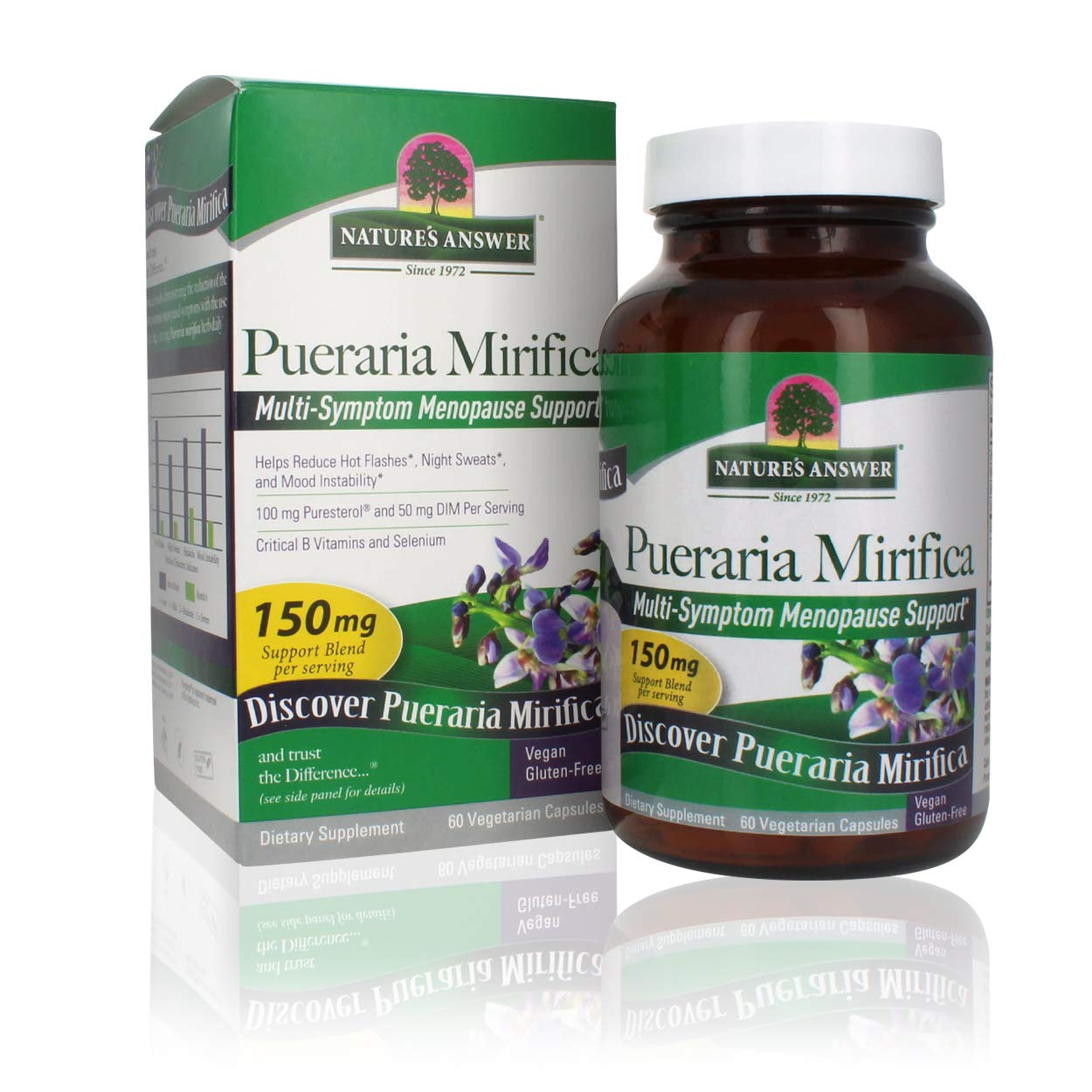 Nature's Answer Pueraria Mirifica Capsules 60 Count | Female Reductive Support | Smooth Skin & Hair