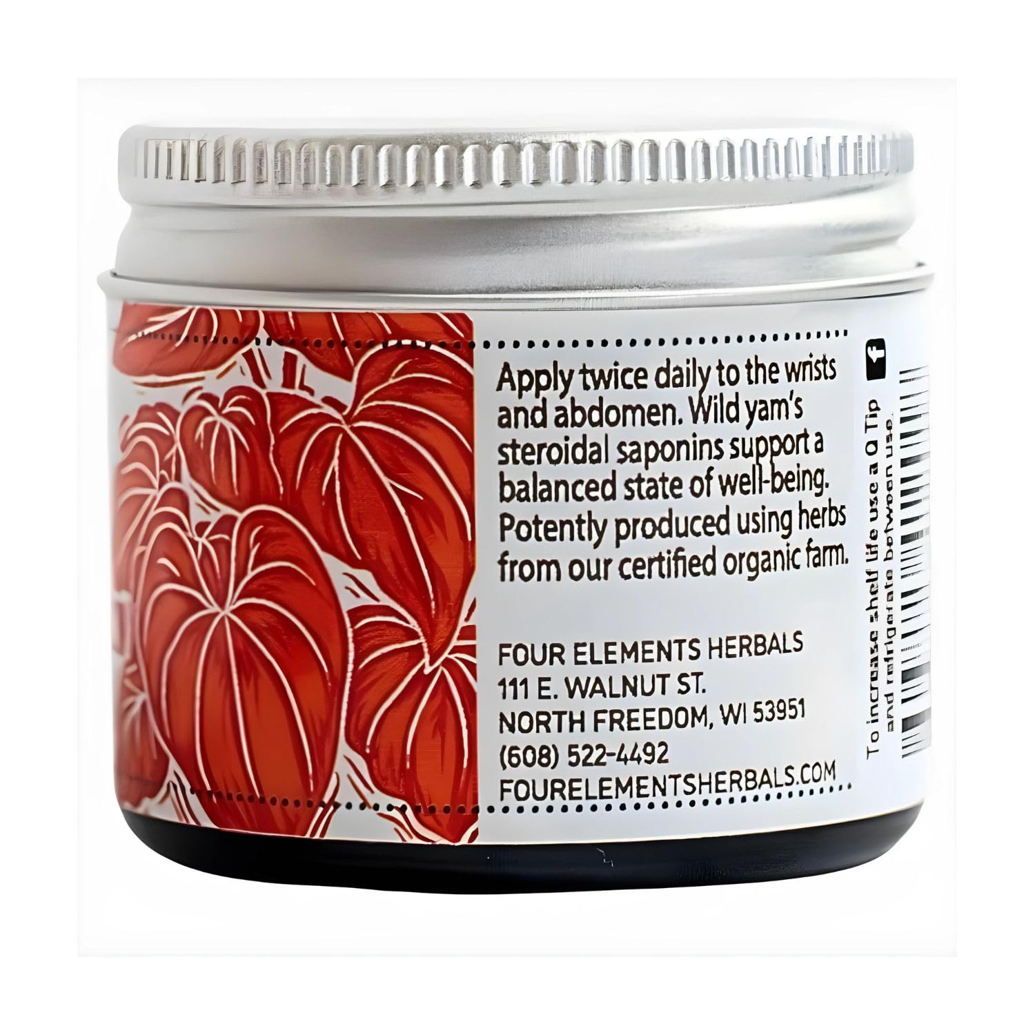 Four Elements 4E Wild Yam Organic Balancing Cream for Women -1st Place Winner Four Elements 4E