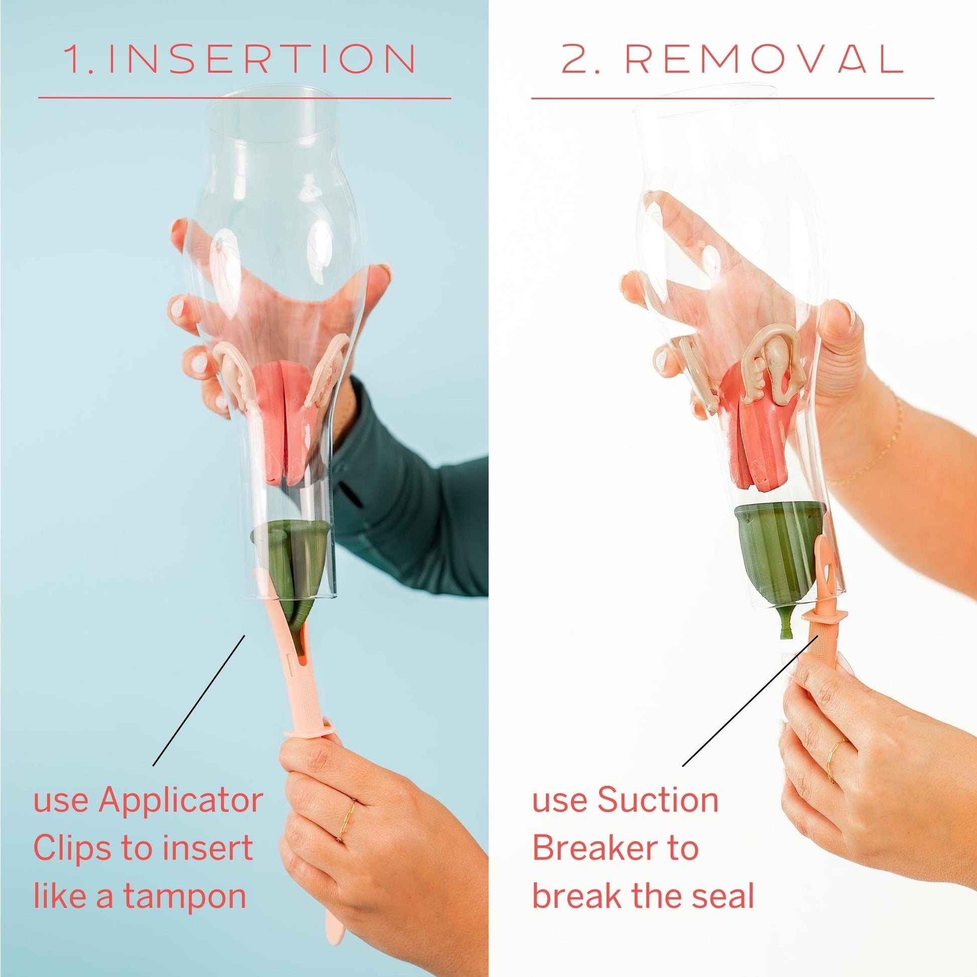 Pixie Menstrual Cup & Tampon Applicator + Period Cup Remover - Make Insertion & Removal Easy - AB Mystery