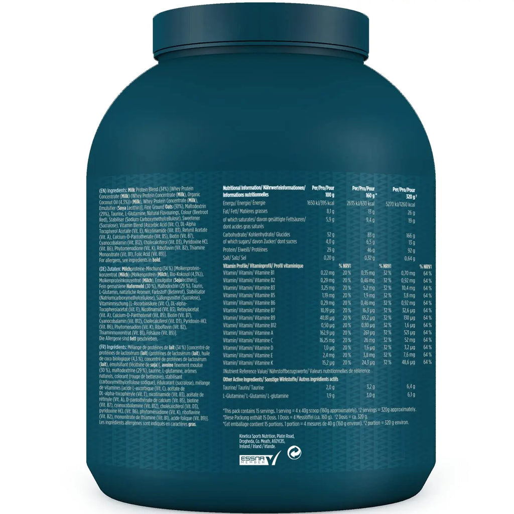 Kinetica OatGain Weight Gainer 600+ Calories & 47g Protein per Serving, 2.4 kg Kinetica