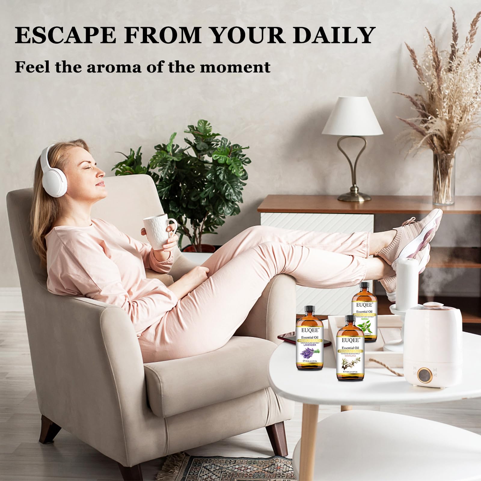 EUQEE Manuka Essential Oil 118ml Large Capacity Pure Manuka Oil with Glass Dropper for Skin - AB Mystery