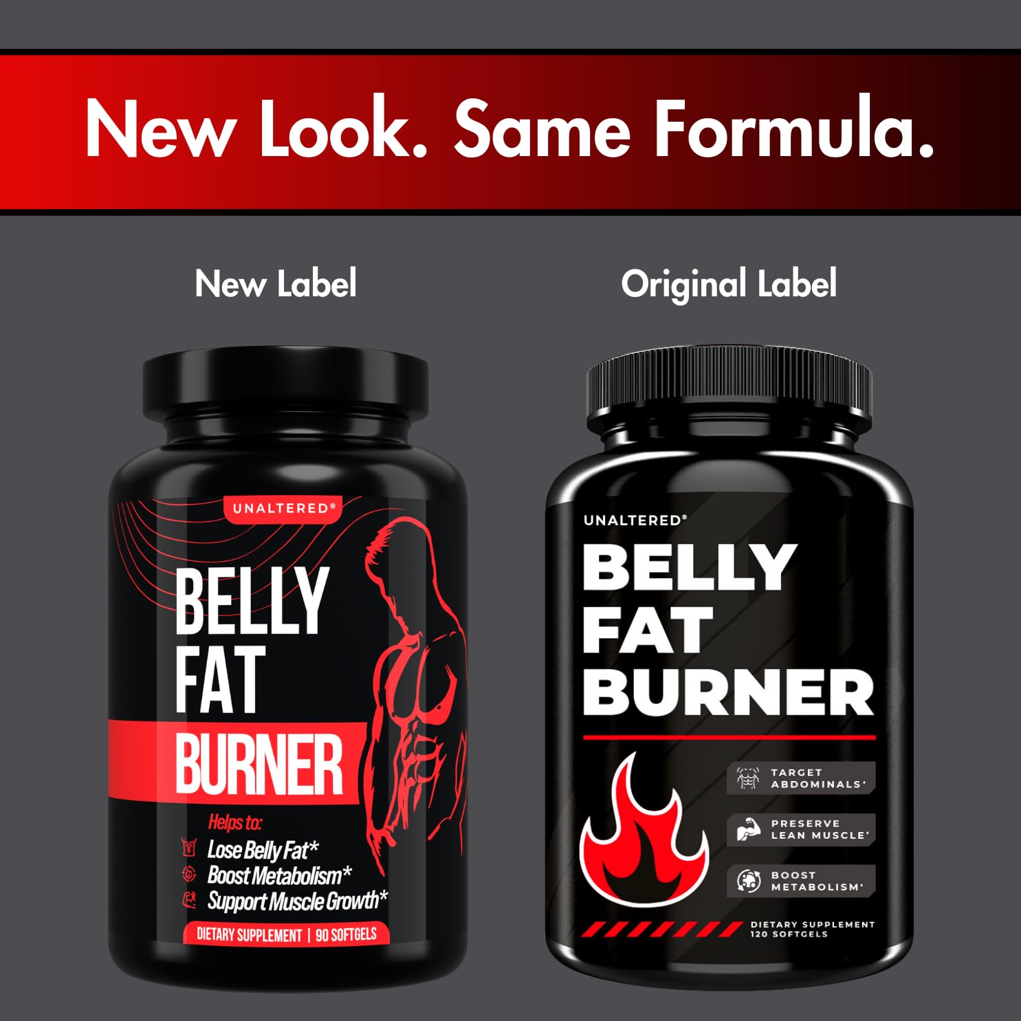 UNALTERED Belly Fat Burner for Men - Lose Belly Fat, Tighten Abs, Support Lean Muscle - AB Mystery