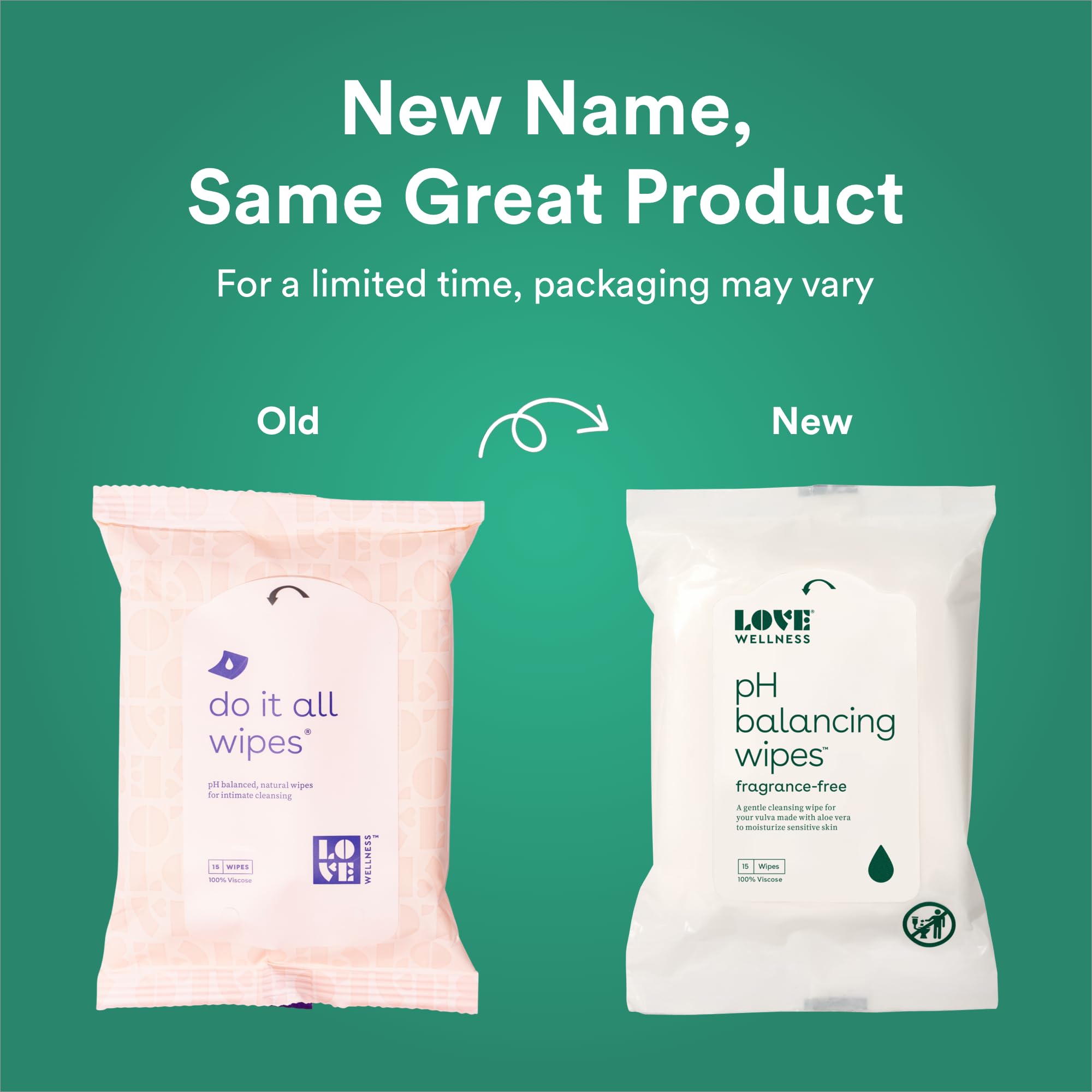 Love Wellness pH Balancing Wipes for Women | Feminine Hygiene for Cleansing with Aloe Vera - AB Mystery