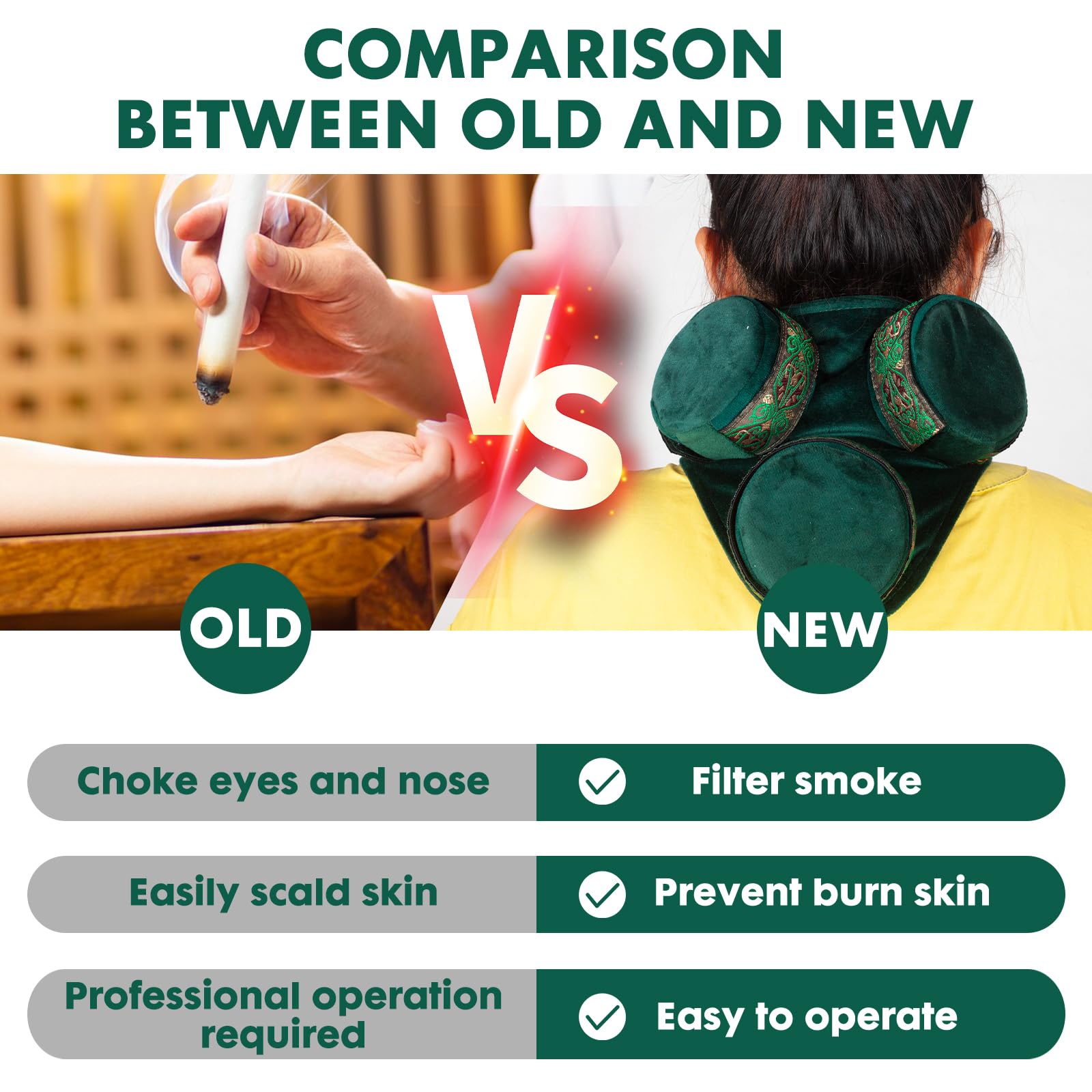 Smokeless Copper Moxa Box, Set of 3 Purifier Copper Tank Moxibustion Treatment Tool Portable - AB Mystery