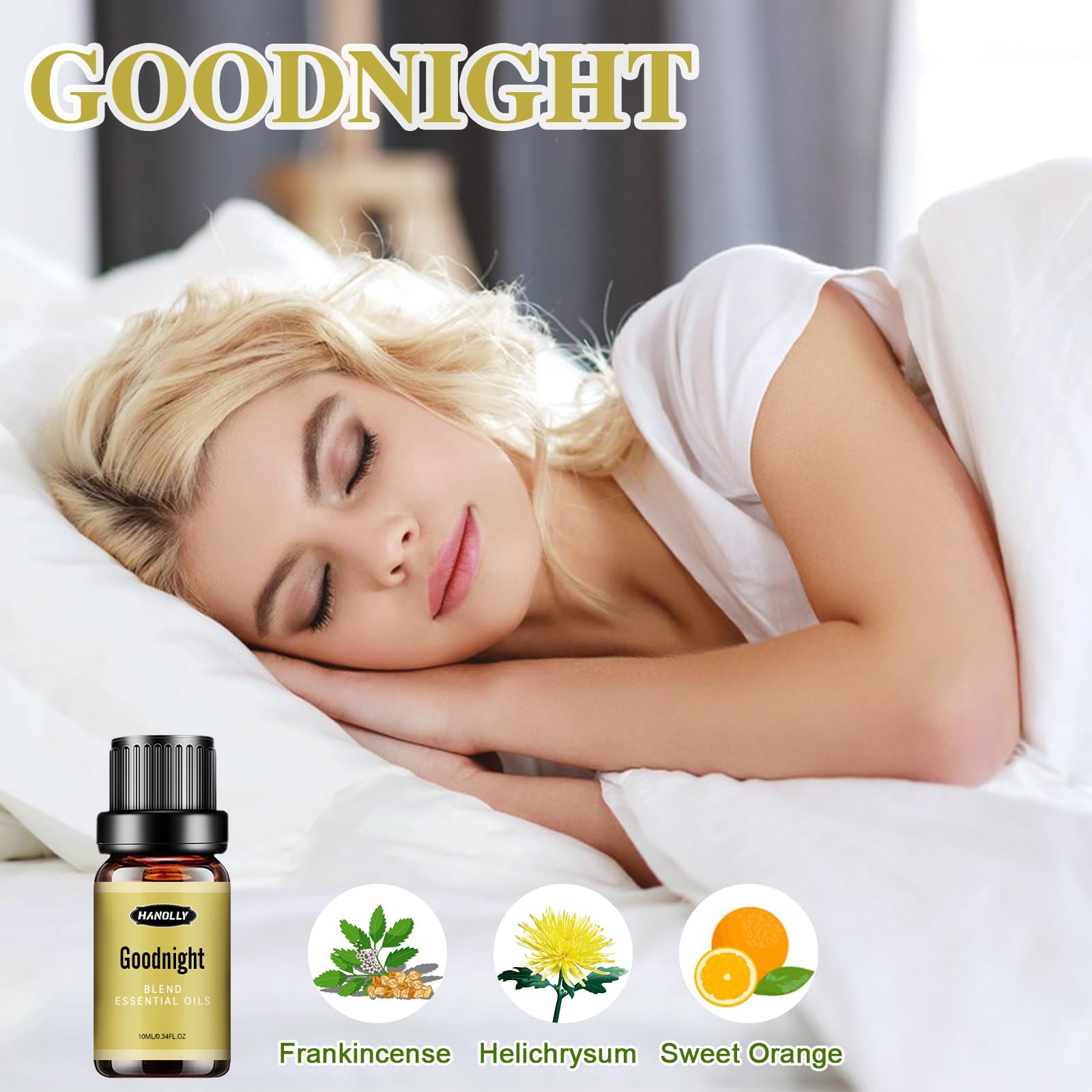 Essential Oils Blend Set, Fragrance Oil Aromatherapy Essential Oils Kit for Diffuser (6x10ML) - AB Mystery