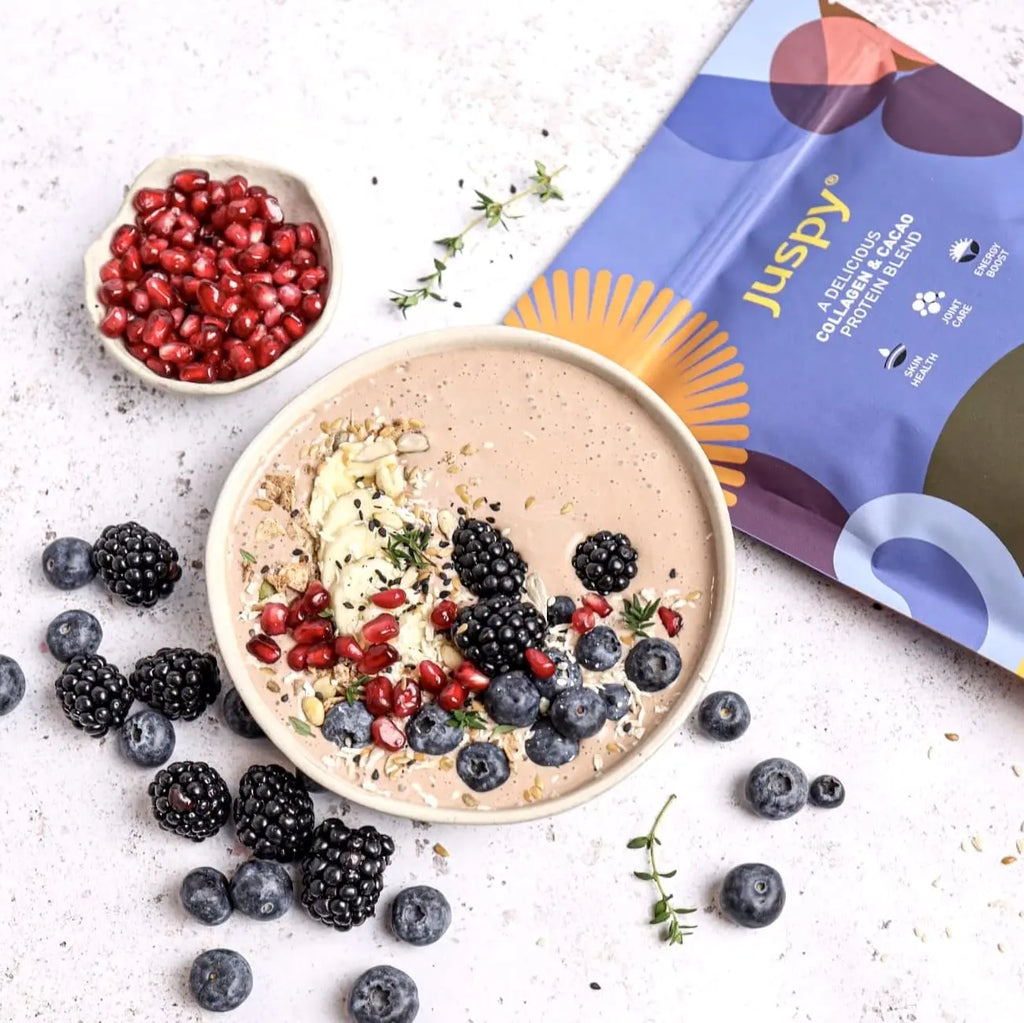 Juspy Premium Marine Collagen Powder + High Protein Cacao Superfood Blend - AB Mystery