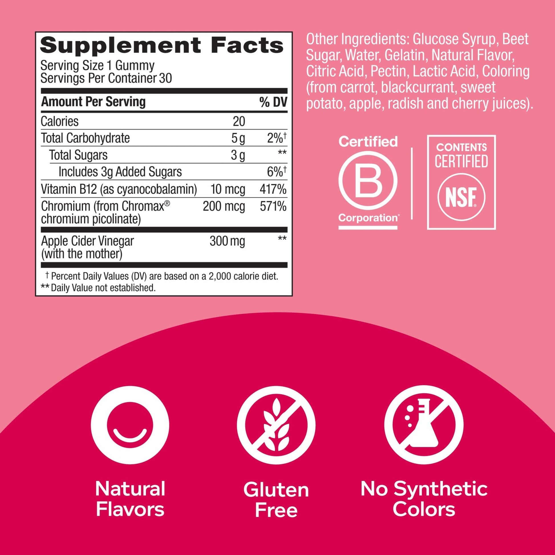 OLLY Metabolism Gummy Rings, Apple Cider Vinegar, Vitamin B12, Chromium, Energy - AB Mystery