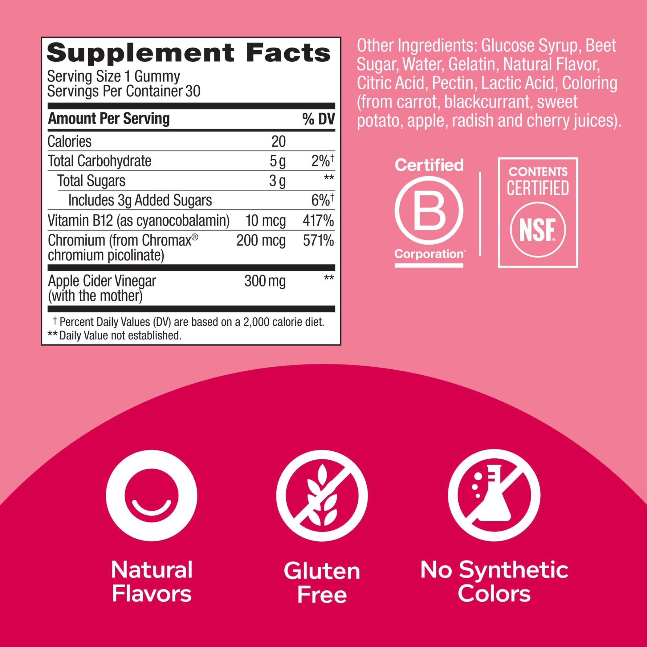 OLLY Metabolism Gummy Rings, Apple Cider Vinegar, Vitamin B12, Chromium, Energy - AB Mystery