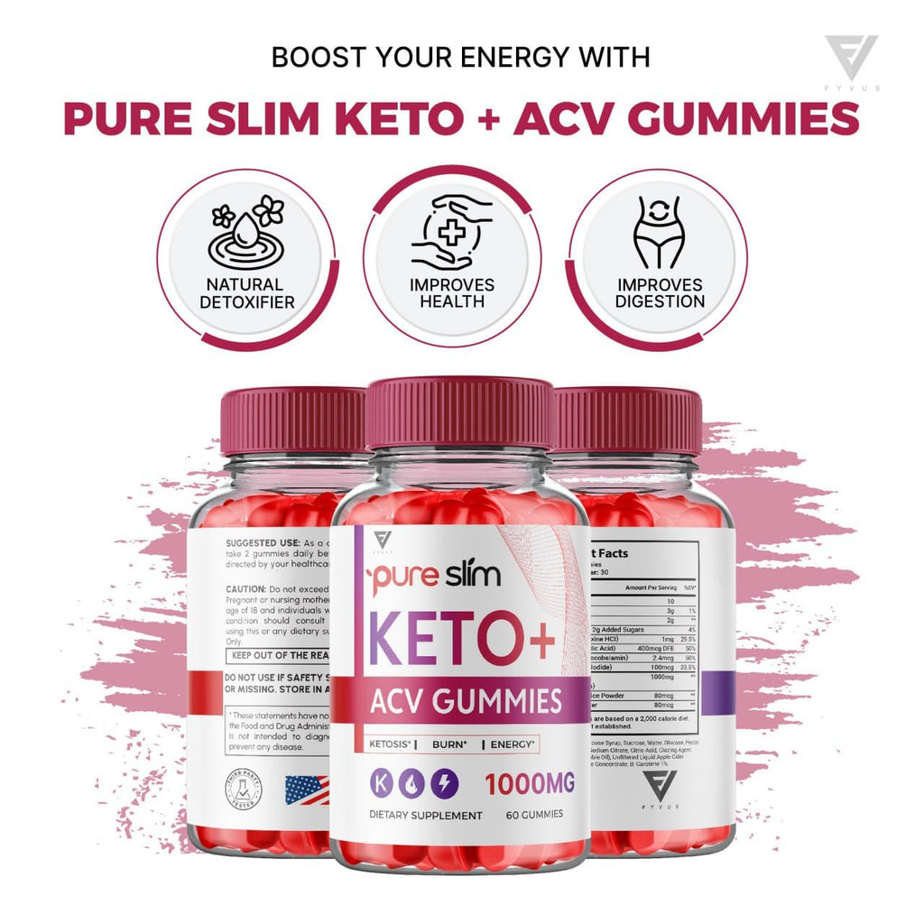 (5 Pack) Pure Slim Keto ACV Gummies, Pure Slim Keto ACV Gummies Advanced Weight Loss - AB Mystery