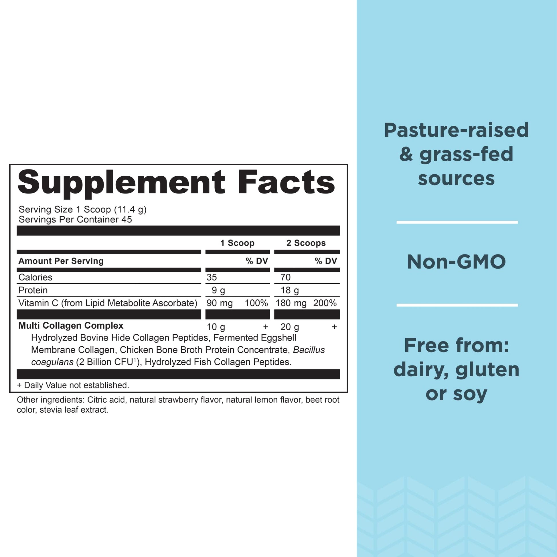 Ancient Nutrition Collagen Powder Protein, Multi Collagen Protein Powder, Strawberry Lemo - AB Mystery