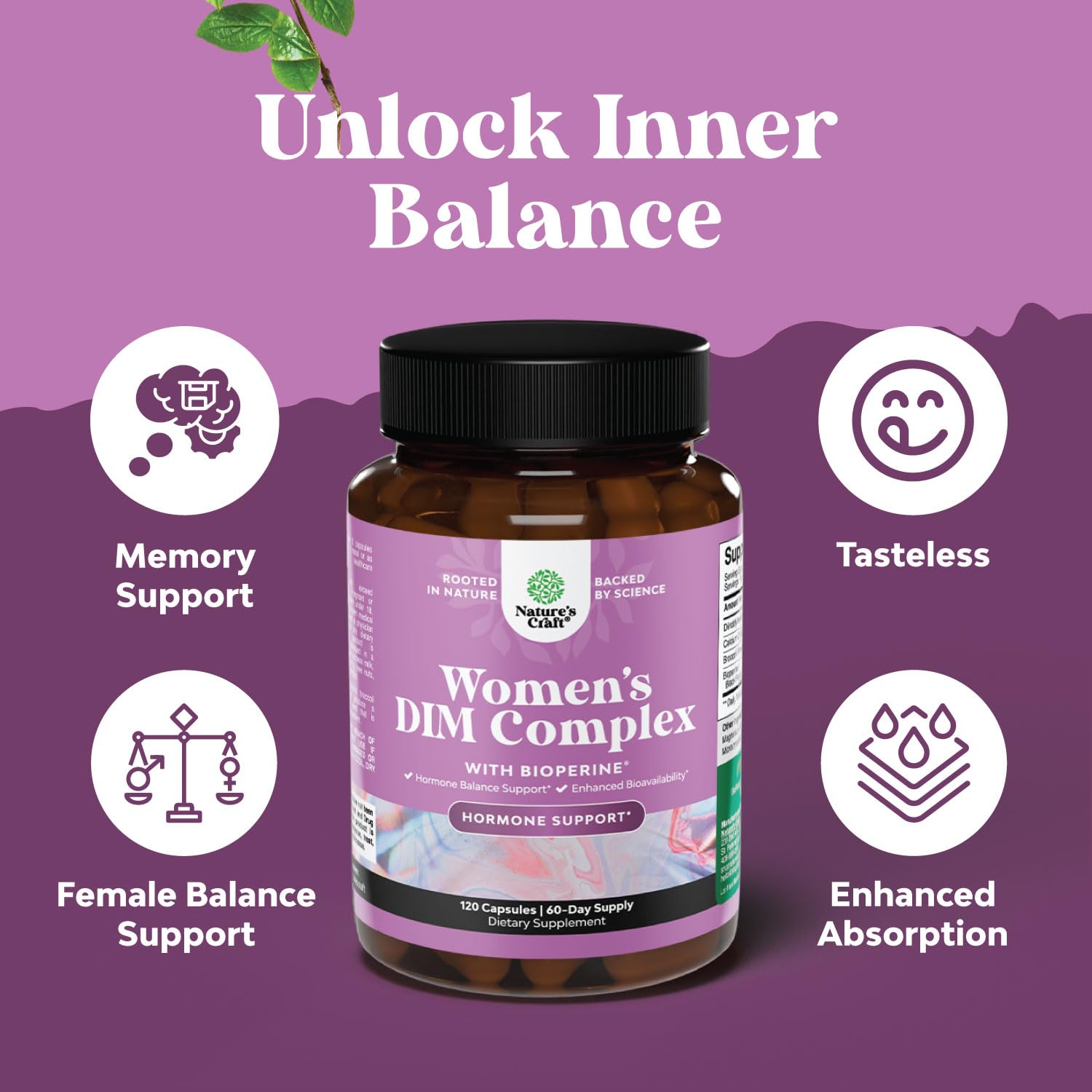 Potent DIM Supplement for Women - Hormone Balance for Women with DIM and Black Pepper - AB Mystery