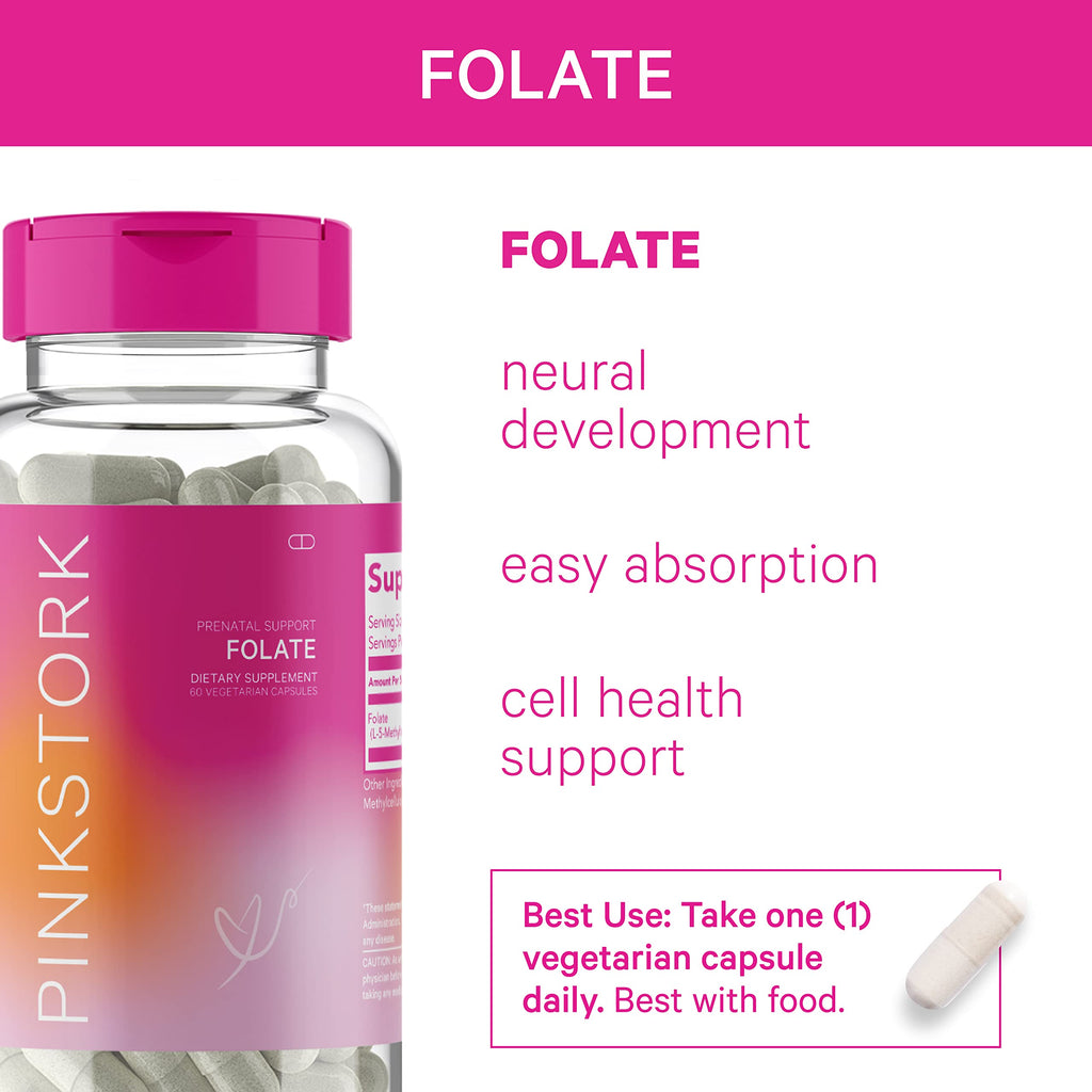Pink Stork Ultimate Prenatal Vitamin Trio: Total Prenatal + Pro + Folate, Pregnancy Probiotic for Women Pink Stork