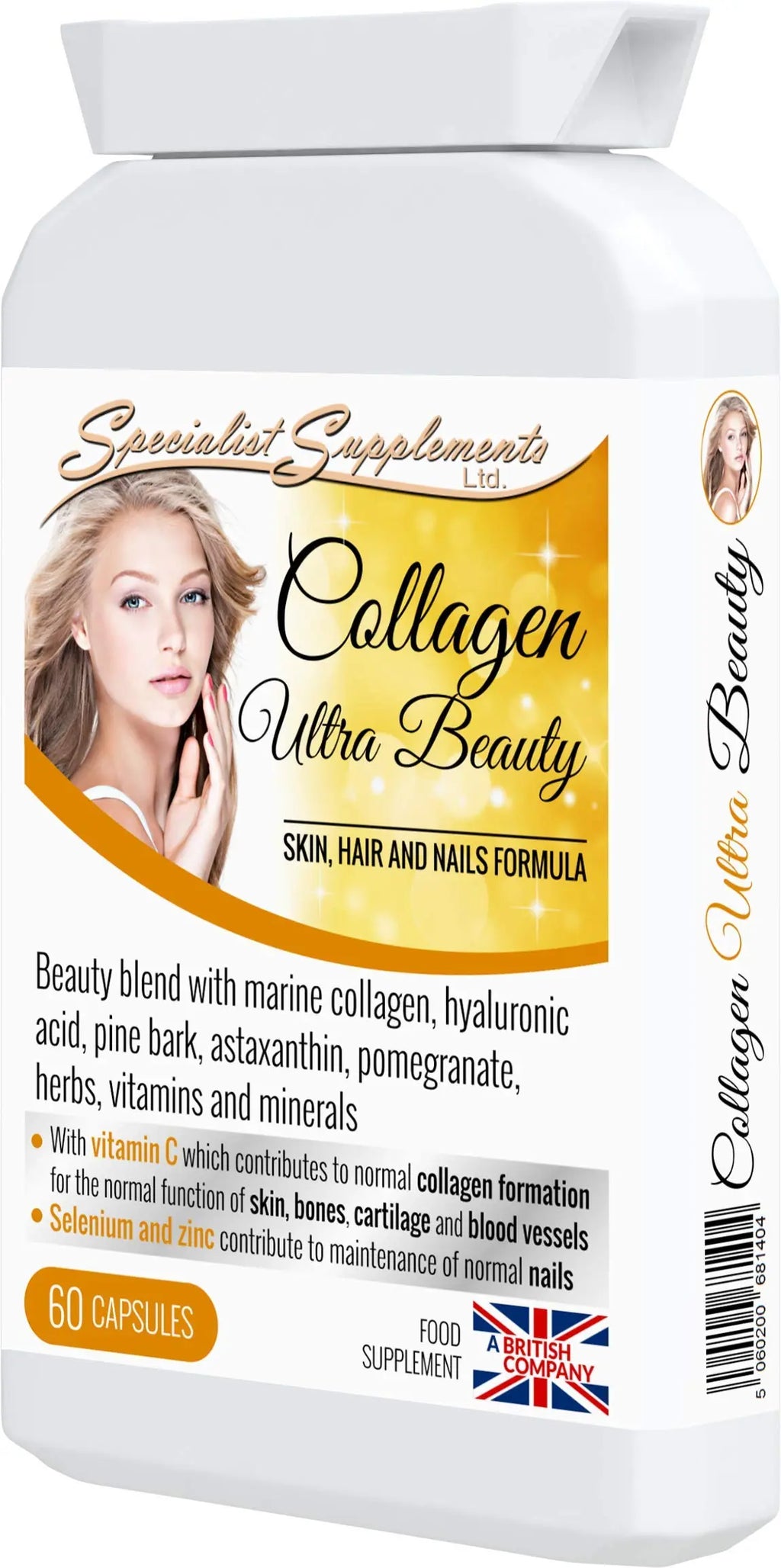 Specialist Supplements Collagen Ultra Beauty Marine Collagen, Hyaluronic Acid, Vitamin, Mineral - AB Mystery