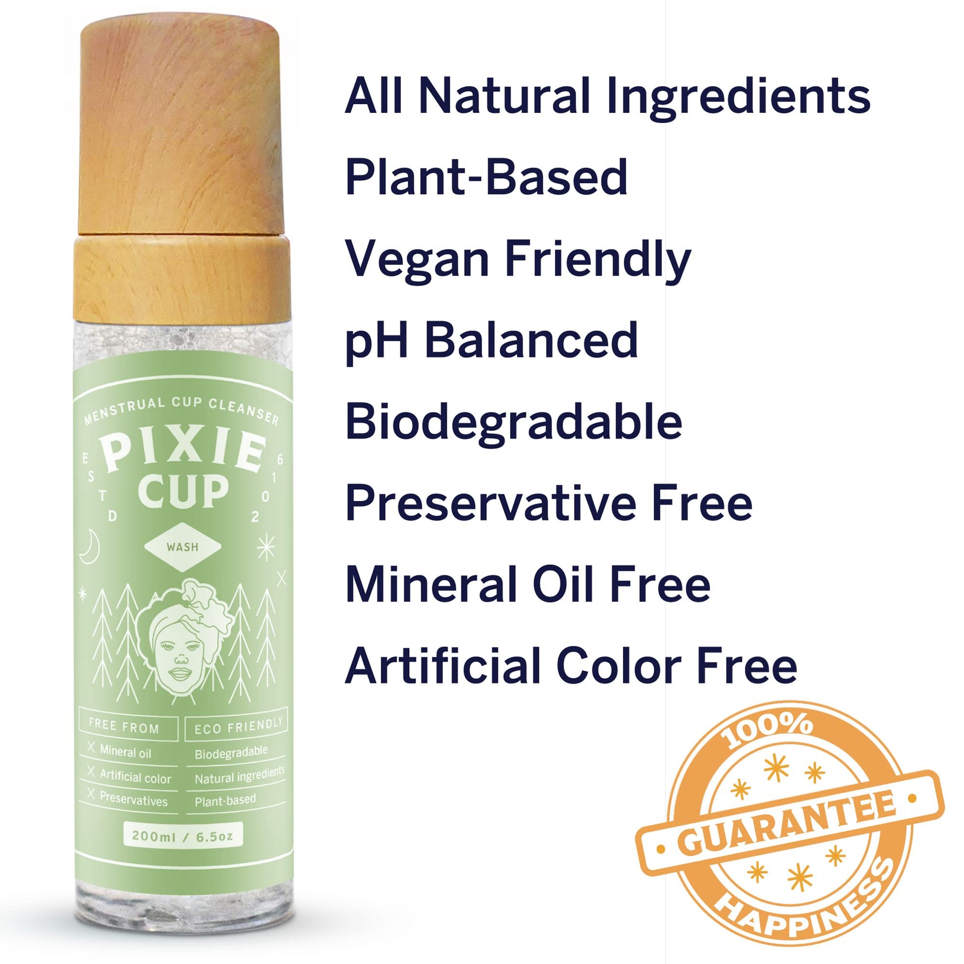 Pixie Menstrual Cup Cleaner Wash + Foaming Dispenser + More Wash in Bottle Than Any Other Brand - AB Mystery