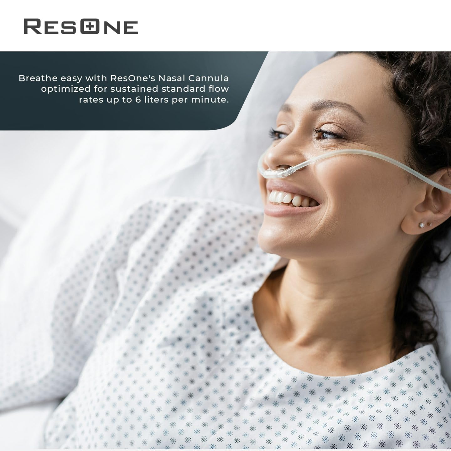 ResOne Soft Nasal Cannula 5-Pack - Oxygen Cannula, Curved Prongs, 4Ft Crush-Resistant Tubing - AB Mystery