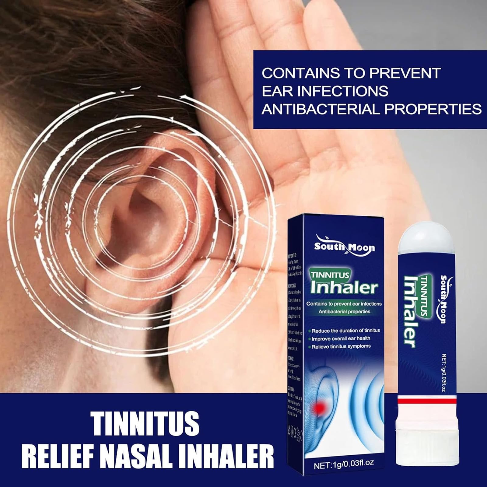 3/5/8PCS Echo Ease Tinnitus Inhaler, Tinnitus Relief for Ringing Ears Device, Auricalm Tinnitus - AB Mystery